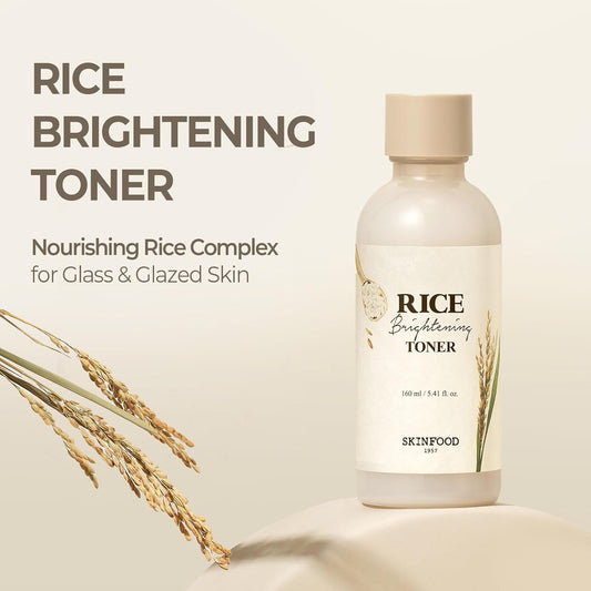 Rice Brightening Toner, Korean Skincare Toner for Face with 48 Hours Fermented Rice Water for Healthy Glow Glass Skin, Pore Minimizing, Hydrating, Vegan, 160Ml/5.4Fl.Oz.