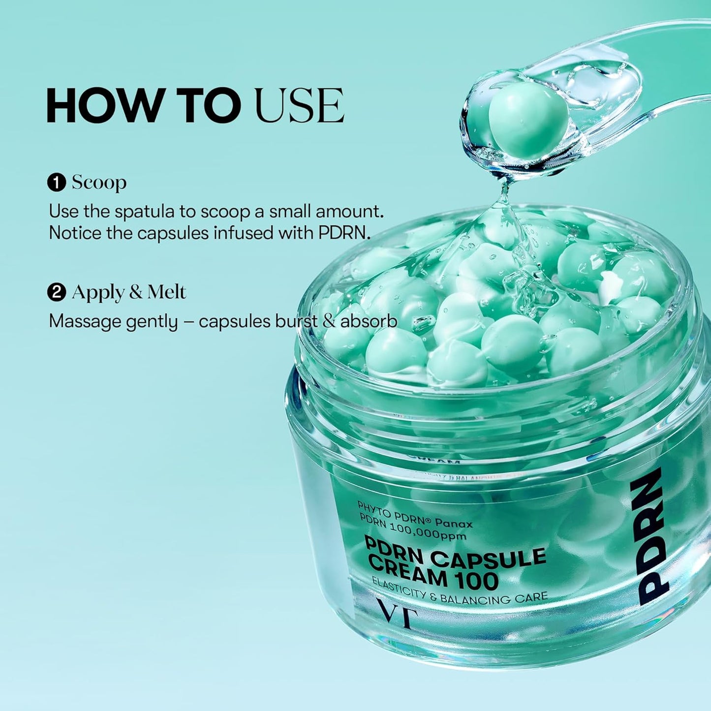 PDRN Capsule Cream 100, Hydrating Face Moisturizer with 100,000Ppm PDRN, Hyaluronic Acid, 9 Peptides, Firming & Plumping Nourishing Cream, Korean Skin Care (1.69 Fl. Oz.)