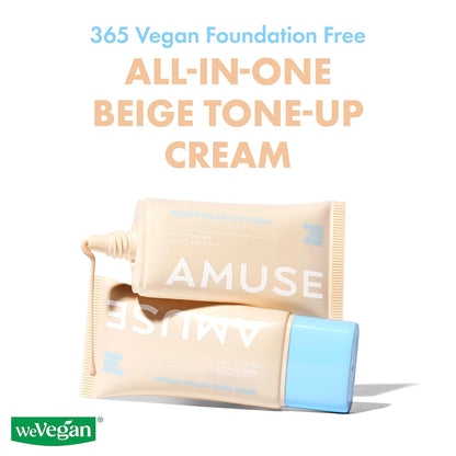 SEOUL 365 Vegan Beige Tone up Cream | Summer Foundation, Base-Skip Tone Up, Beige Color, Natural Coverage, Lightweight, Non-Sticky Facial Lotion, Glow Finish (40Ml)