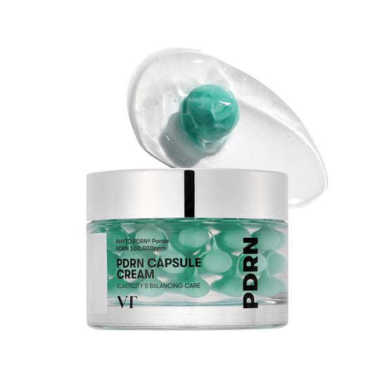 PDRN Capsule Cream 100, Hydrating Face Moisturizer with 100,000Ppm PDRN, Hyaluronic Acid, 9 Peptides, Firming & Plumping Nourishing Cream, Korean Skin Care (1.69 Fl. Oz.)