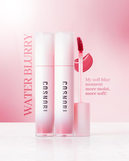 Water Blurry Tint - Vegan Blurry Lip Tint, Lightweight & Long-Lasting, Moist-Watery Texture, Flawless Blurred Lip (01 Vintage Mauve)
