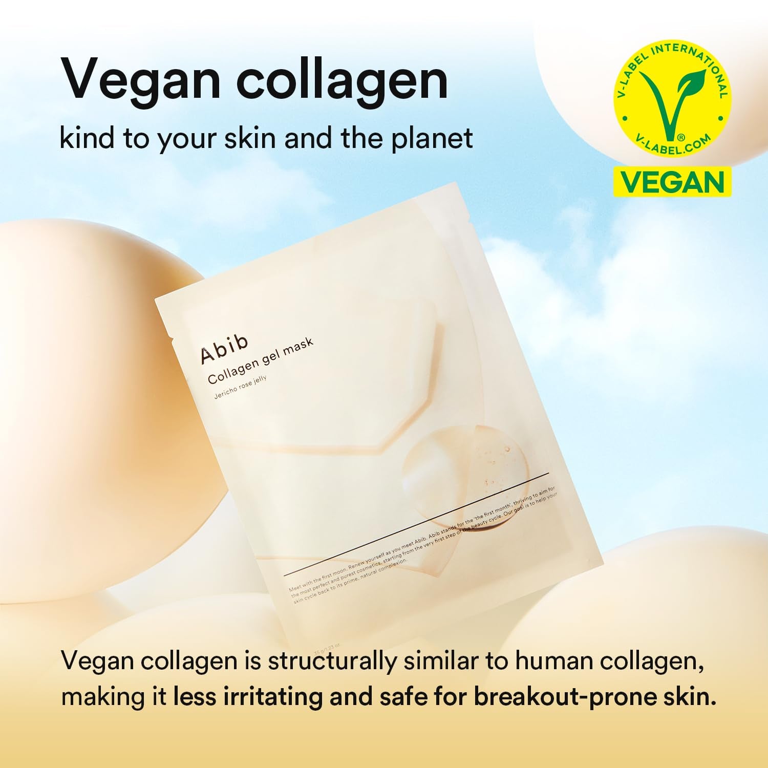 Collagen Gel Mask Jericho Rose Jelly 4 Sheets (Nourishing) I Korean Vegan Collagen, Cooling Nourishing Hyaluronic Acid Hydrogel Face Mask Skin Care