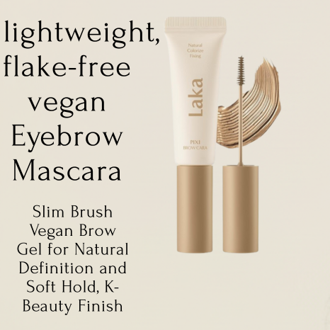 LAKAPixi Eyebrow Mascara 8g/0.28oz – Slim Brush Vegan Brow Gel for Natural Definition and Soft Hold, K-Beauty Finish (05 Ash Brown)