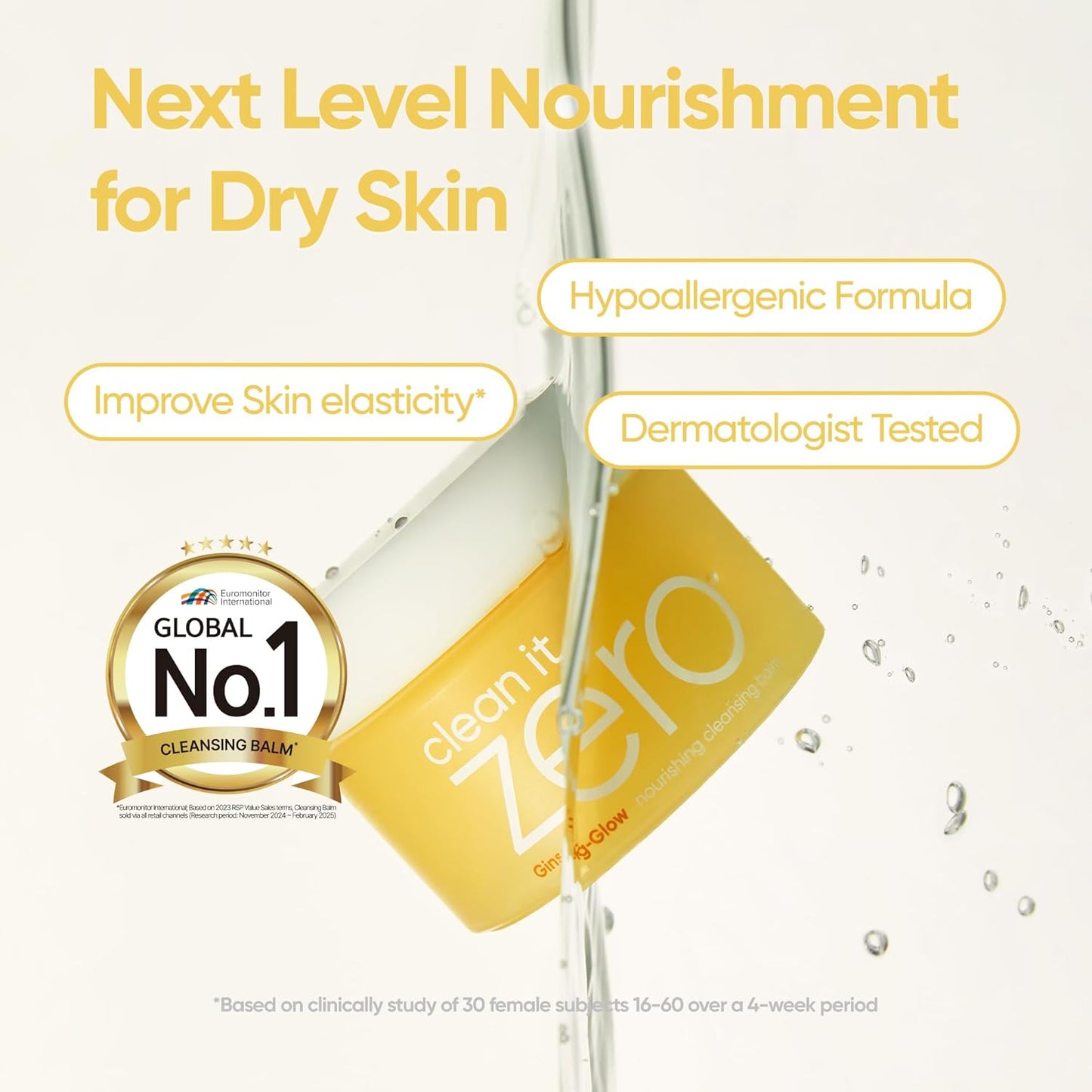 Clean It Zero Nourishing Cleansing Balm | Korean Makeup Remover for Dry Skin | Vegan | Cleansing Oil, Facial Cleanser Made with Ginseng Root & Soybean Peptide (100Ml / 3.38 Fl. Oz)