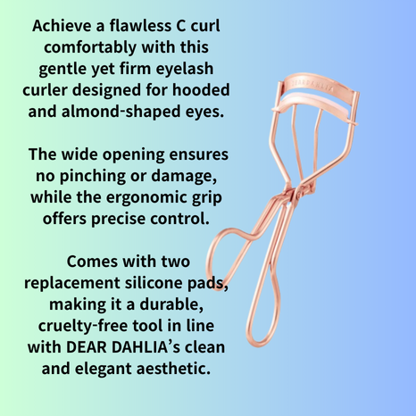 DEARDAHLIA Dream Eyelash Curler – Pinch-Free, Ergonomic Design with Silicone Pads, Made in Korea