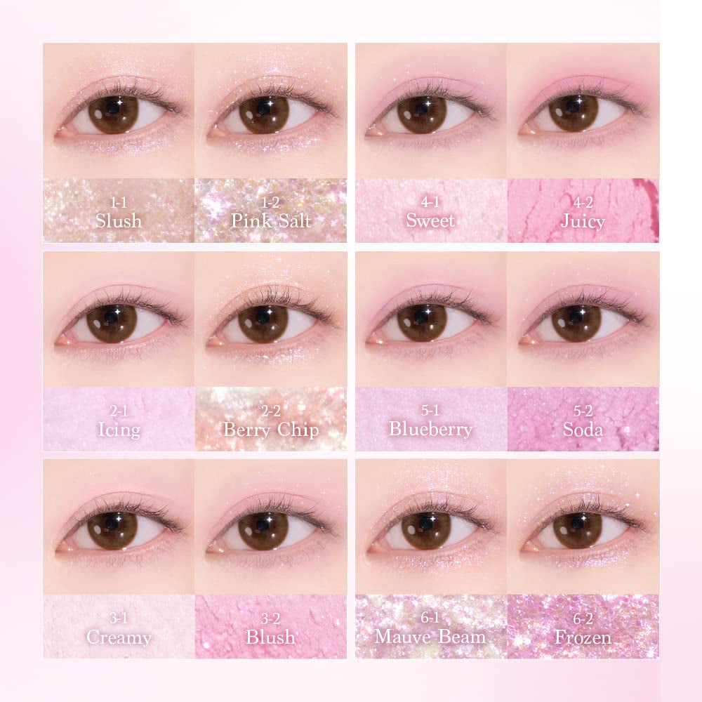 Shadow Palette #18 Berry Smoothie L Vegan, Cruelty-Free L 18 Blendable Shades in Smooth Matte and Shimmer Finishes with Gorgeous Pearls