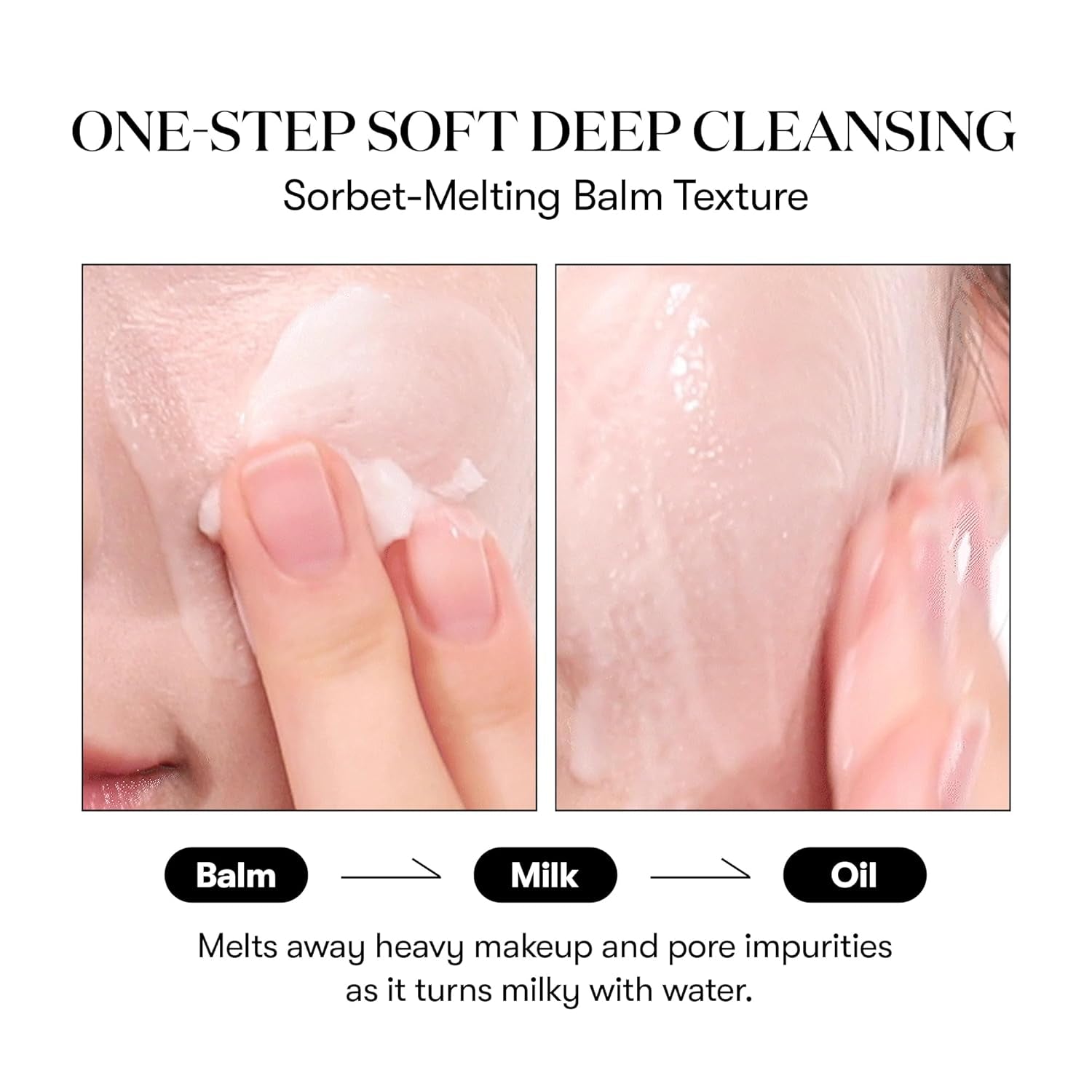 PDRN Grinding Cleansing Balm, Makeup Remover, Vegan PDRN, Gentle Exfoliator, Hydrating & Nourishing, Korean Skincare 1.69 Fl Oz / 50 Ml