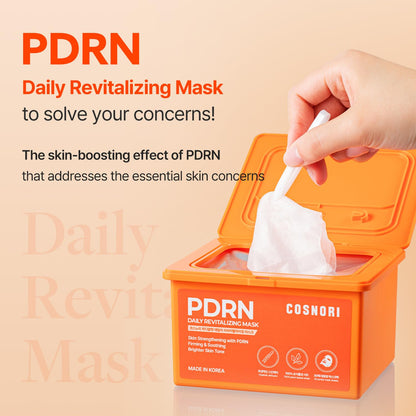 PDRN Daily Revitalizing Mask - Skin Strengthening with PDRN, Firming & Soothing, 100% Plant-Based Sheet Mask, 30 Sheets, 11.83 Fl.Oz