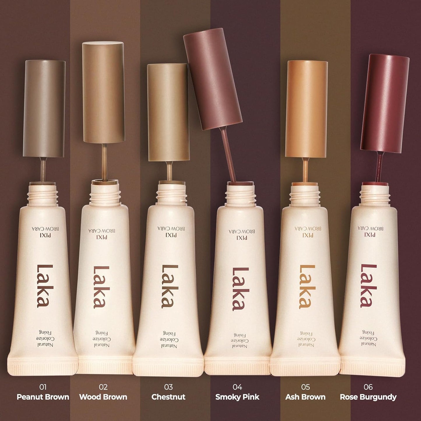 Pixi Eyebrow Mascara 8G/0.28Oz., Eyebrow Gel to Fix and Shape Brows, Clump-Free, Brow Fixer with Slim Precision Brush, Vegan, K-Beauty​ (05 Ash Brown)