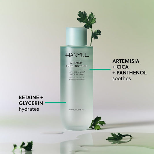 Artemisia Soothing Toner with Centella Asiatica and Panthenol | Hydrating & Calming Facial Toner for Sensitized Skin, Skin Prep, Vegan, 5.07 Fl. Oz.