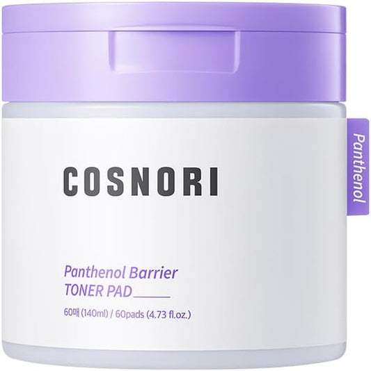 Panthenol Barrier Toner Pad (60 Pads) - High-Concentration D-Panthenol - Vegan Certified - Soothing & Barrier-Boosting for Sensitive Skin - Vegan & Eco-Friendly (4.73 Fl.Oz.)