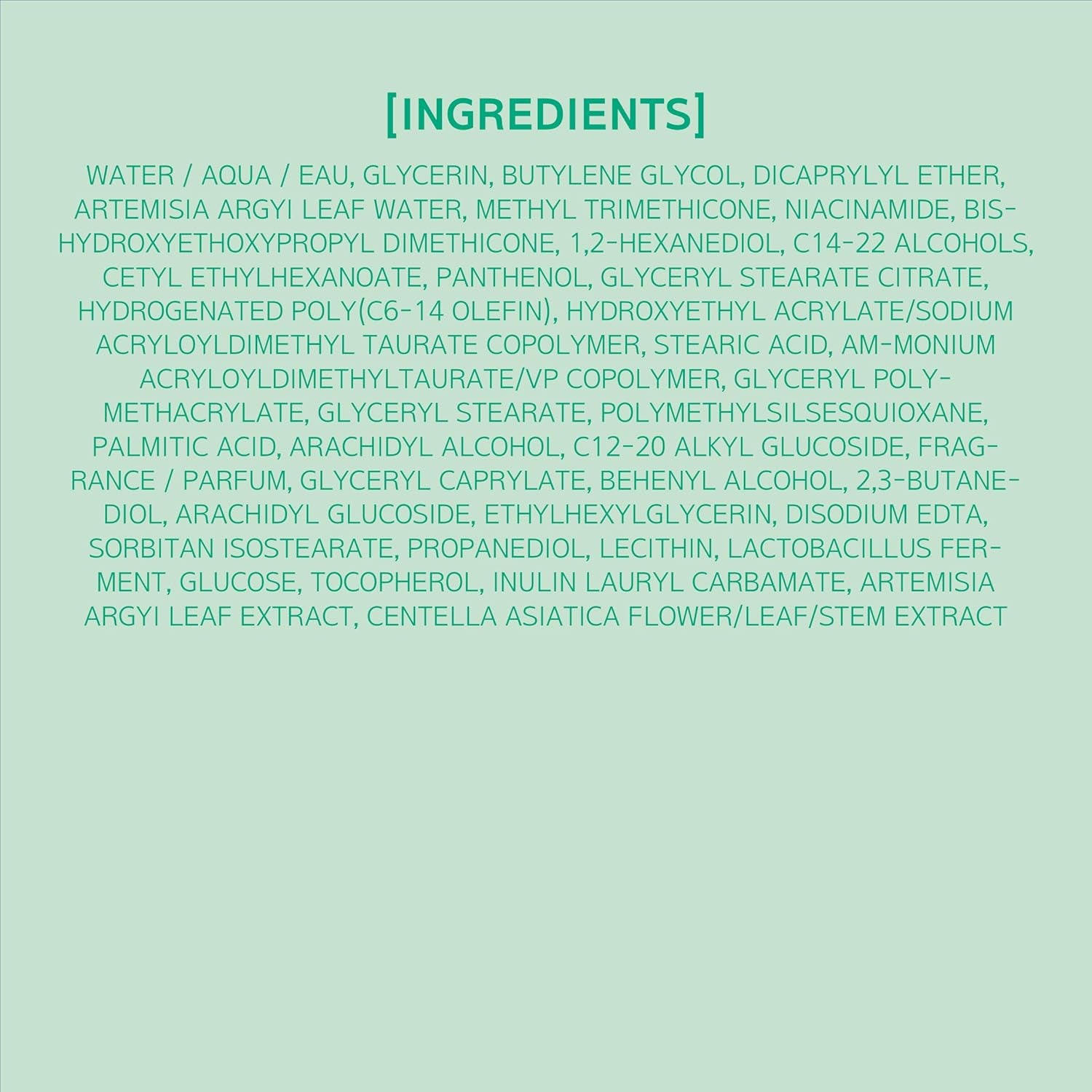 Artemisia Soothing Gel Cream Moisturizer with Centella Asiatica and Niacinamide | Calming, Cooling, Hydrating, Vegan, Non-Comedogenic, Suitable for Sensitive & Acne-Prone Skin, 1.86 Fl. Oz.