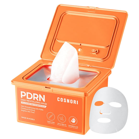 PDRN Daily Revitalizing Mask - Skin Strengthening with PDRN, Firming & Soothing, 100% Plant-Based Sheet Mask, 30 Sheets, 11.83 Fl.Oz