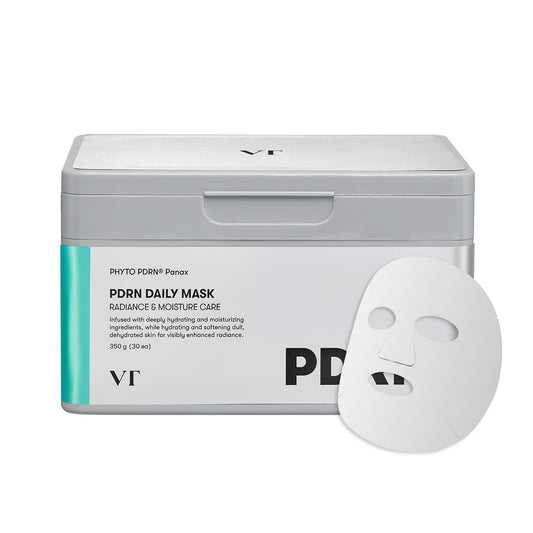PDRN Daily Mask 30 Sheets, Vegan PDRN for Skin Restoration & Radiance, Hydrating & Moisturizing, Anti-Aging, Plumping Effect, Korean Face Mask (350G)