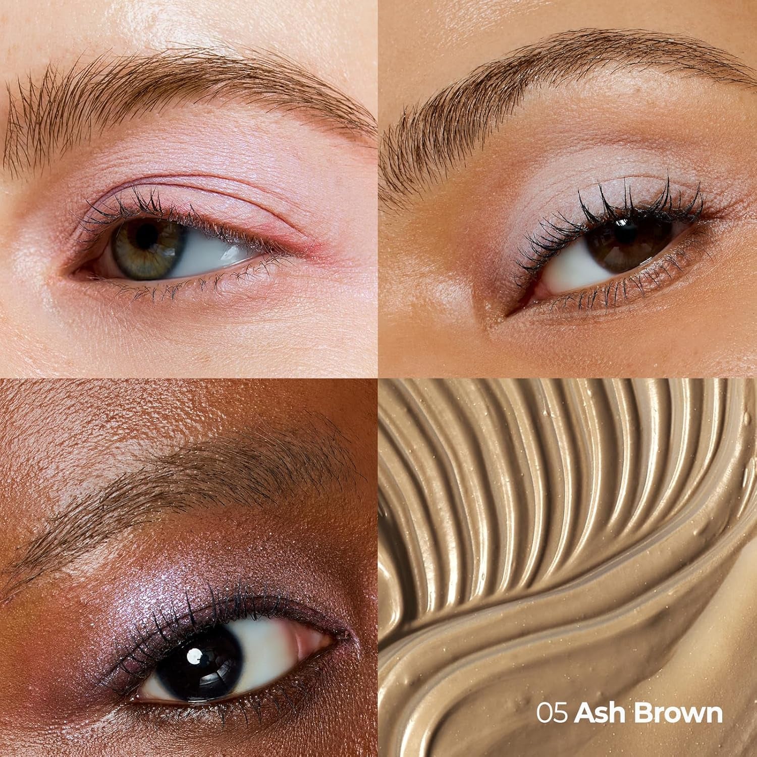 Pixi Eyebrow Mascara 8G/0.28Oz., Eyebrow Gel to Fix and Shape Brows, Clump-Free, Brow Fixer with Slim Precision Brush, Vegan, K-Beauty​ (05 Ash Brown)