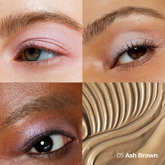 Pixi Eyebrow Mascara 8G/0.28Oz., Eyebrow Gel to Fix and Shape Brows, Clump-Free, Brow Fixer with Slim Precision Brush, Vegan, K-Beauty​ (05 Ash Brown)