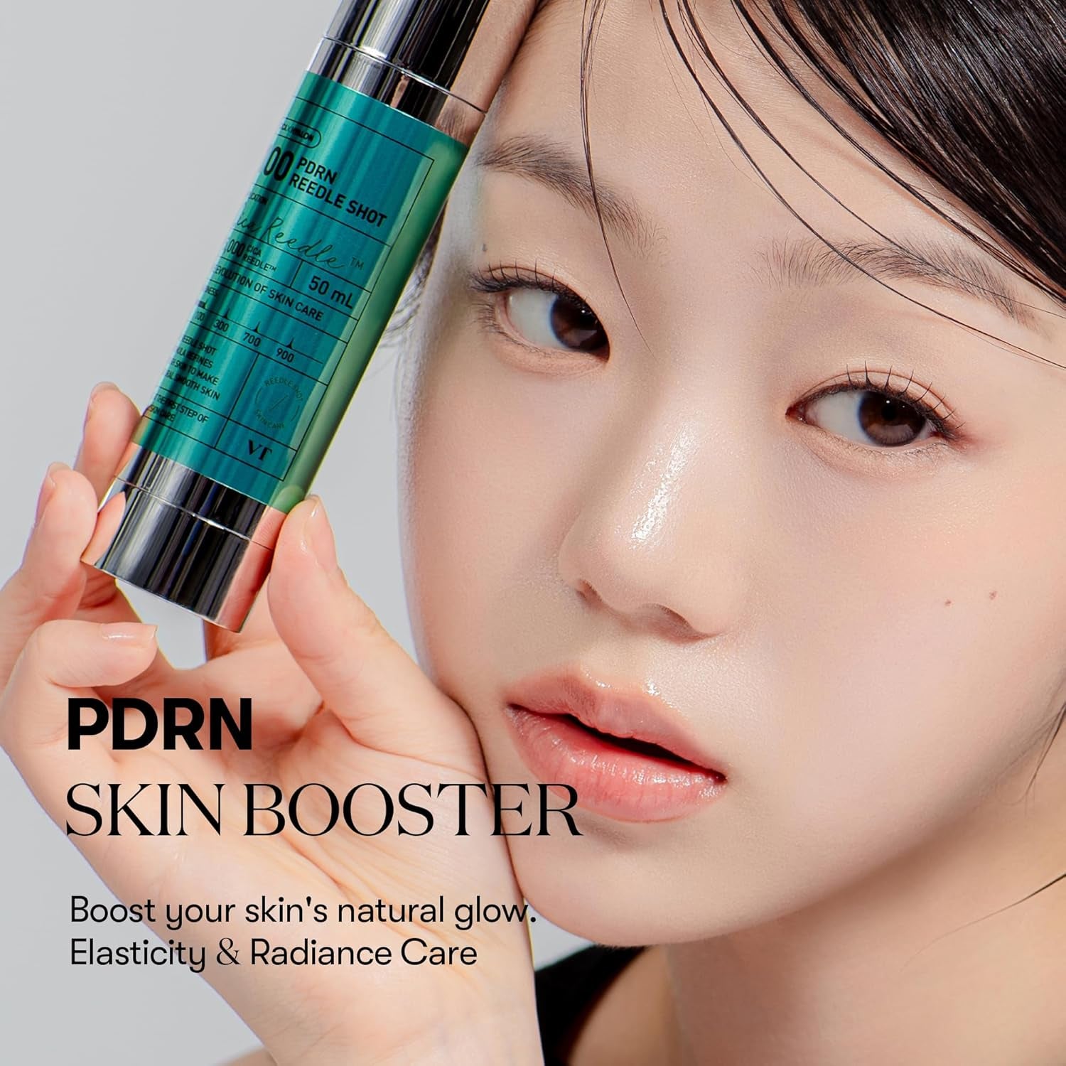 PDRN Reedle Shot 100, Spicule Microneedling Serum, Vegan PDRN, Centella Asiatica, Hyaluronic Acid, Exfoliating & Plumping for Glass Skin, Korean Liquid Skin Booster 1.69 Fl Oz (50Ml)